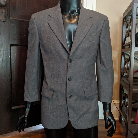 Feraud Italian grey virgin wool blazer